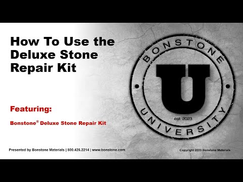 How to use the Deluxe Stone Repair Kit │ Bonstone Materials