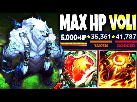 An Udyr Top tried to STOP MY MAX HP VOLIBEAR Season 13 Build ~ 5500+ Health 🔥 LoL Voli s13 Gameplay