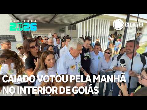 Ronaldo Caiado votou pela manhã no interior de Goiás