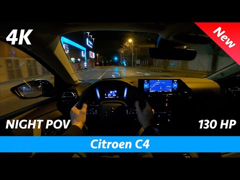 Citroen C4 2021 Shine - Night POV Test drive & full review in 4K | LED Headlights test