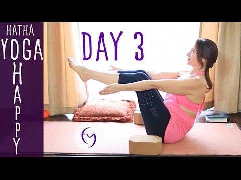 40 Minute Hatha Yoga Happiness: (For Energy) Day 3 - No More Clutter | Fightmaster Yoga Videos