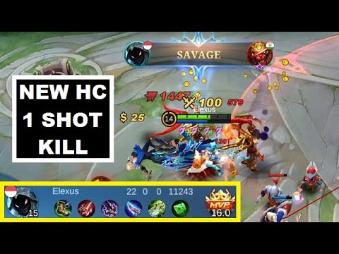 New Helcurt Buff Savage Gameplay One Shot Kill Everyone (Perfect Build For Trigger Attack) - MLBB