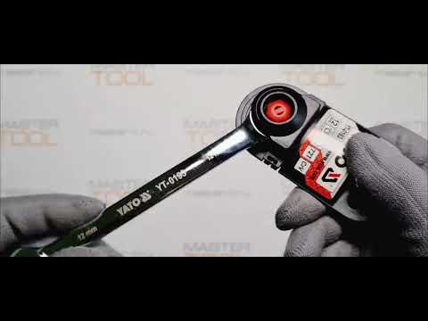 Ключ ріжково-накидний YATO з тріщаткою : CrV, М= 12 мм, L= 170 мм [10/50/100]