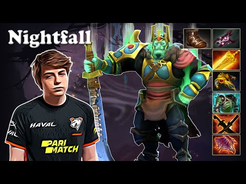 Nightfall - Wraith King Safelane vs Emo Windranger | Dota 2 7.29d Gameplay