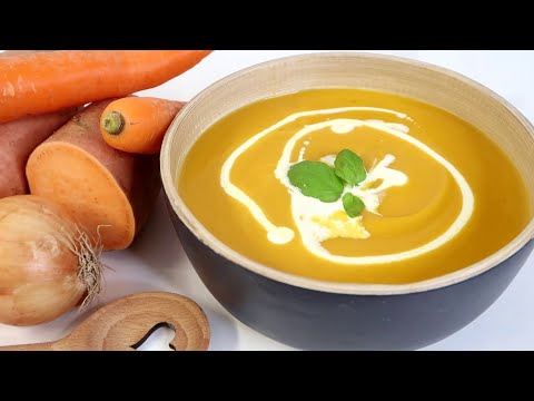 DAS BESTE Rezept für SÜSSKARTOFFELSUPPE mit KOKOSMILCH 🥣 Lecker & einfach #SUPPENZEIT
