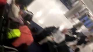 Throwing my phone around in an airport.