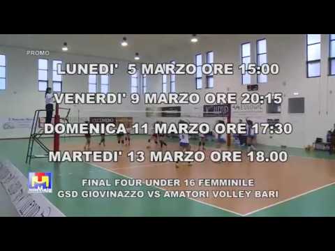 Final four under 16 GSD Giovinazzo vs Amatori Volley Bari su TeleMajg programma 97