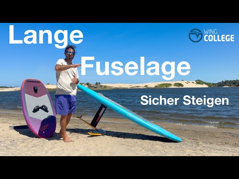 Wingcollege Wingfoilen mit langer Fuselage lernen I JP Ezee Wingfoilboard einfach Wingen lernen