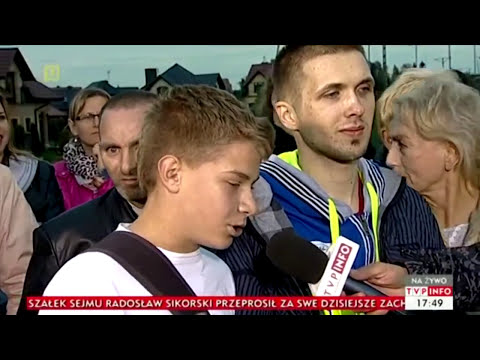 Młody udziela wywiadu w TVP info 