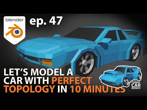 Let's Model a CAR with PERFECT TOPOLOGY in 10 MINUTES - Blender 2.9 - Ep. 47