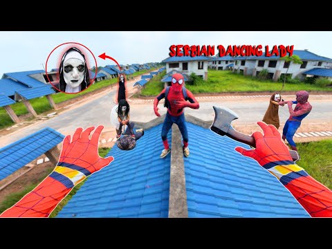 SUMMARY: Epic Battles Between Team Spider-Man & Serbian Dancing Lady on HALLOWEEN ( Action POV )