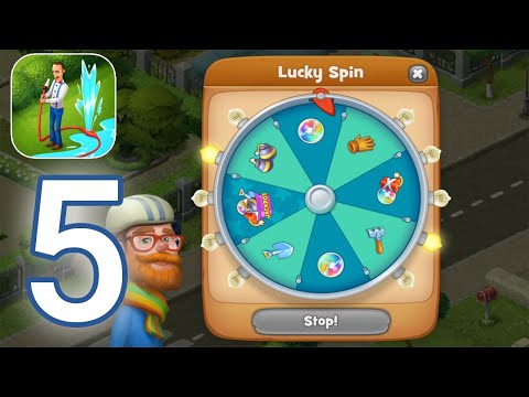 Gardenscapes - Gameplay Walkthrough Part 5 - Day 1 Level 15 - 16 Completed (iOS, Android)