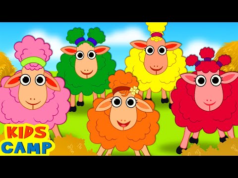 Five Cute Colorful Sheep Song | Popular Nursery Rhymes Collection by KidsCamp