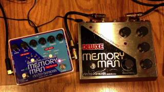 Video thumbnail for Electro Harmonix Memory Man Deluxe Ri vs Deluxe Memory Man Tap Tempo by shnobel