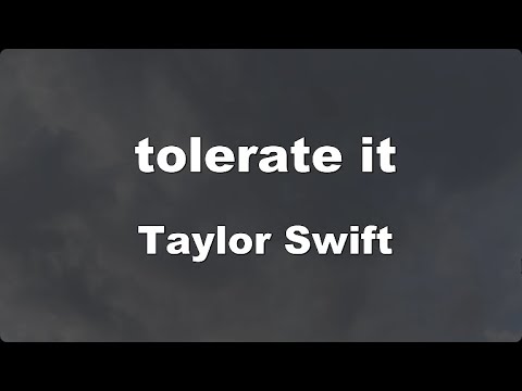Karaoke♬ tolerate it - Taylor Swift 【No Guide Melody】 Instrumental