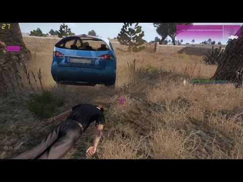 Nice att bli på körd av en bil direkt man landar