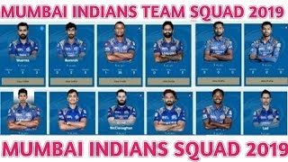 IPL 2019 Mumbai Indians Team Squad  | Indian Premier League 2019 | MI Probable Team |Predicted team