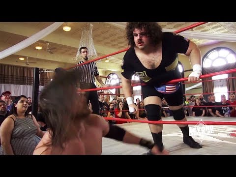 Supercop Dick Justice unorthodox Suicide Dive onto Jarek 1:20 | Beyond Wrestling #LookingCalifornia