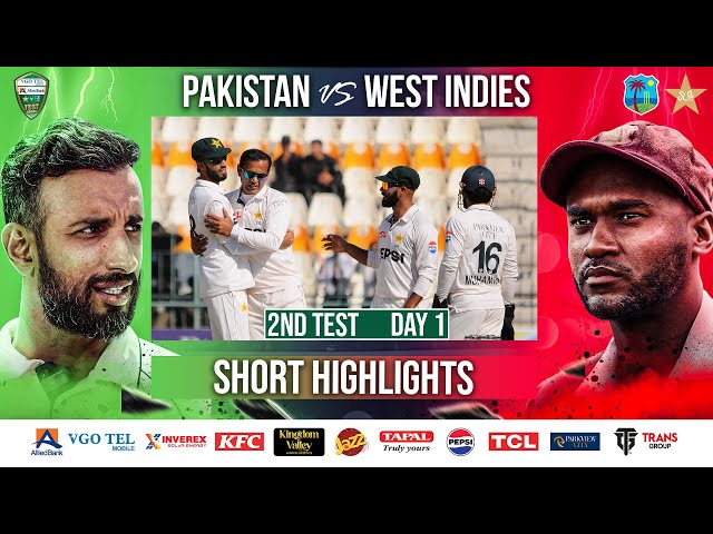 Short Highlights | Pakistan vs West Indies | 2nd Test Day 1 | PCB | M2I1A