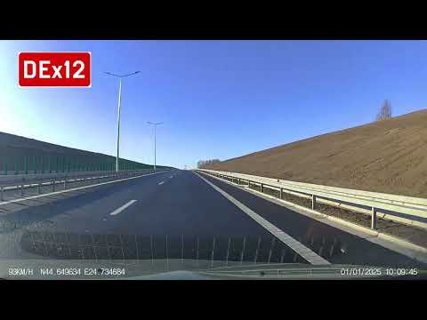 Drumul Expres DEx 12 Pitesti - Craiova filmat integral in prima zi a anului.