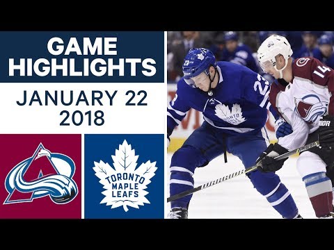 NHL Game Highlights | Avalanche vs. Maple Leafs — Jan. 22, 2018