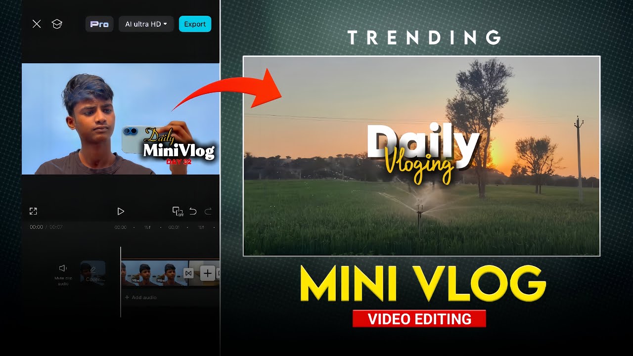 Instagram Trending Mini Vlog Video Editing | Mini Vlog Video Kaise Banaye | Capcut Video Editing 