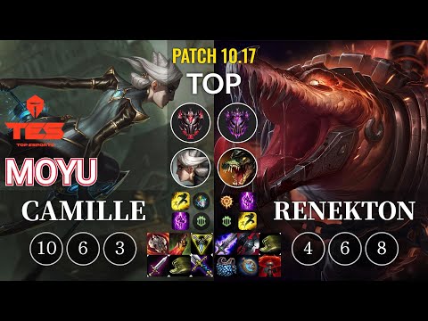 TES Moyu Camille vs Renekton Top - KR Patch 10.17