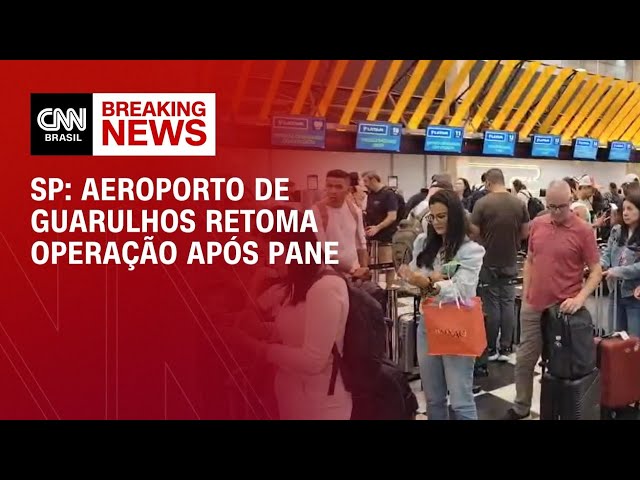 Aeroporto de Guarulhos retoma operação após pane em SP | BASTIDORES CNN