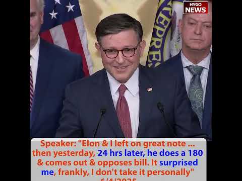 UNHINGED Schumer: 'We Are All Going to Die' If OBBB Passes -- The Largest Tax Cut in History; Speaker Johnson on Elon Musk: 'We Had a Great 30-Minute Monday Talk -- Happy Texts, He Said He'd Help Keep Majority. Then 24 Hours Later, He Does a 180. It Surprised Me'; Jeffries Vows to 'Reveal Identities of ICE Agents'