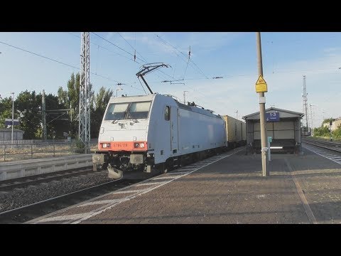 Dichter Zugverkehr am Abend in Biederitz (18.07.2018) - Mit OHE, SBB Cargo u.A.