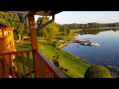 Agroturystyka, Kronowo na Mazurach - widok z balkonu godz. 5 rano