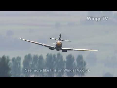 Spitfire flows LOW down a canal FULL SHOT!