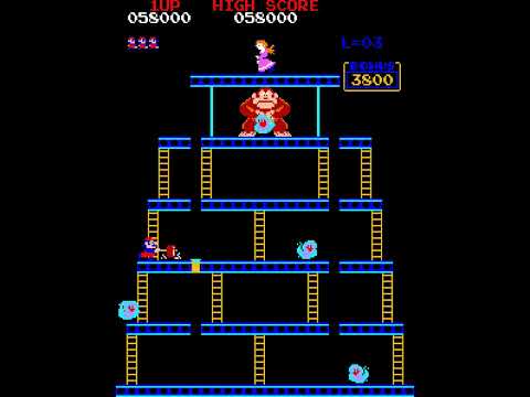 Donkey Kong (Arcade, 1981) – 1 Loop High Score Survival Session (Single Player) 🦍🏗️🛢