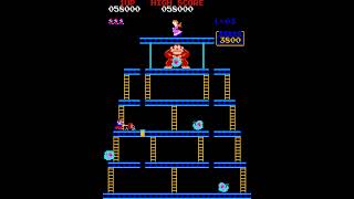 Donkey Kong (Arcade, 1981) – 1 Loop High Score Survival Session (Single Player) 🦍🏗️🛢