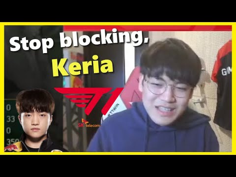 Keria annoys Gumayusi on the enemy Team