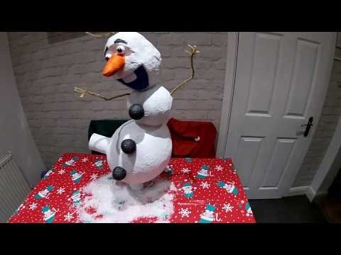 FROZEN OLAF DIY PAPER MACHE SNOWMAN