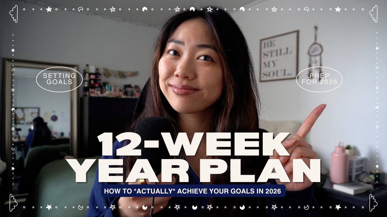 prep for 2026 with me | setting goals using the 12 week year template + vision boards