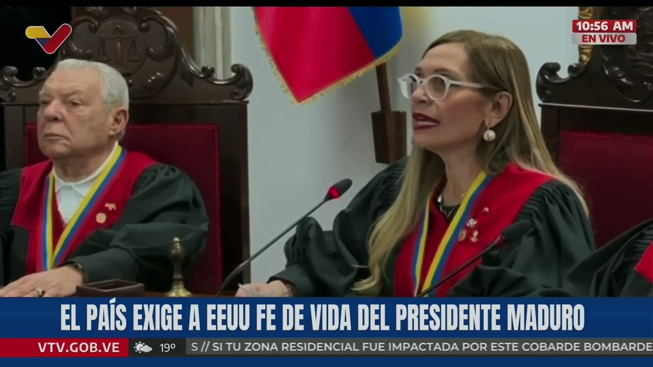 TSJ de Venezuela emite comunicado rechazando secuestro del Presidente Nicolás Maduro y su esposa