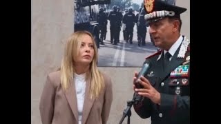 GIORGIA MELONI VISITA LE FORZE DELL’ORDINE IMPEGNATE IN VAL DI SUSA DURANTE GLI SCONTRI