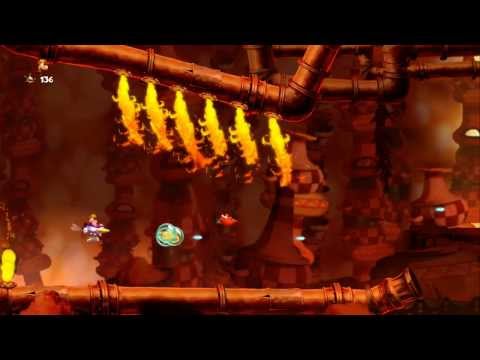 Rayman Legends 100% Walkthrough Part 54 - Gourmand Land - Aim for the Eel! / Dragon Soup