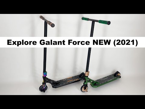 Трюковый самокат Explore Galant Force зеленый + пеги - фото 1 - id-p1232849326