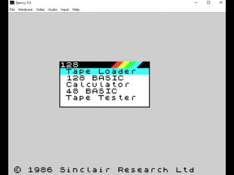 Hello world in ZX Spectrum 128