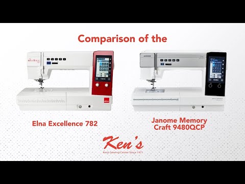 Elna Excellence 782 and Janome Memory Craft 9480QCP Comparison