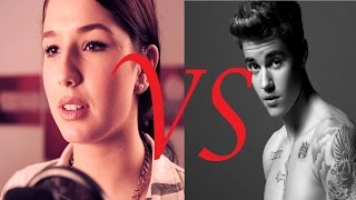 Justin Bieber - Love Yourself :Nicole Cross best cover and Justin Bieber(side by side)