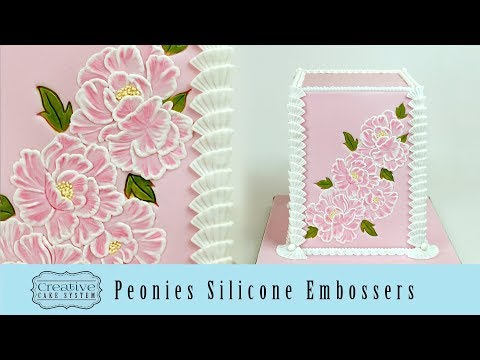 Peonies Silicone Embossers for Cake Decorating