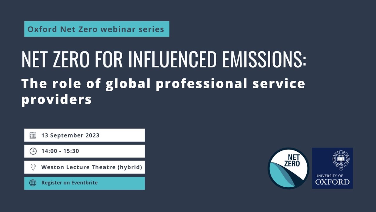 Net zero for influenced emissions: The role of global professional service providers - ONZ webinar