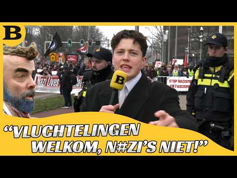 UNDERCOVER PROTESTERS AT ANTI-AZC DEMO