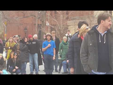 Street performance at Washington Square Park, New York City