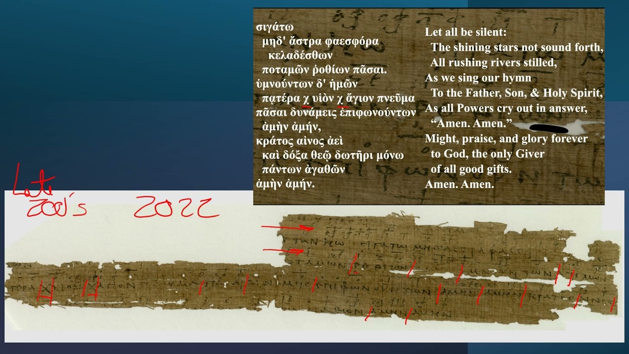 The Trinity in Song Before Nicea: P.Oxy. XV 1786. Christian Hymn with Musical Notation