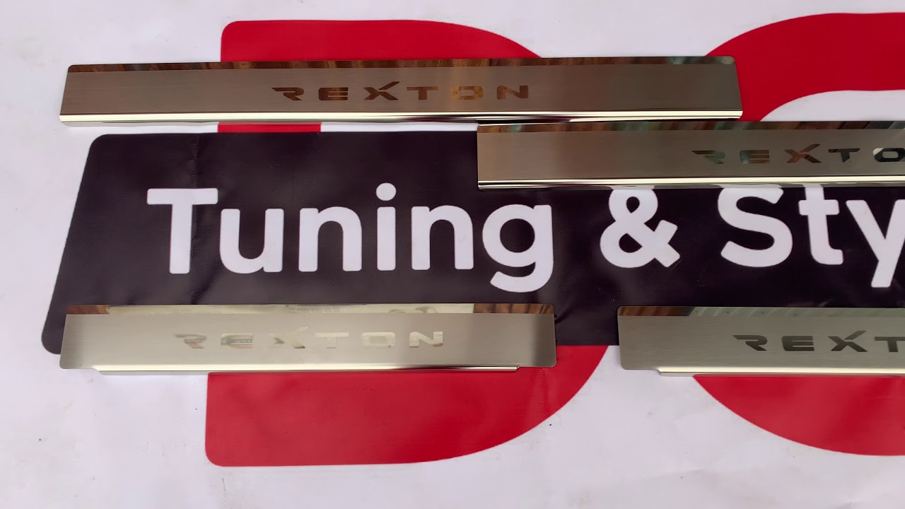 SsangYong Rexton I 2001-2017 гг. Накладки на Пороги Nataniko (4 шт., Нержавейка) Video 1